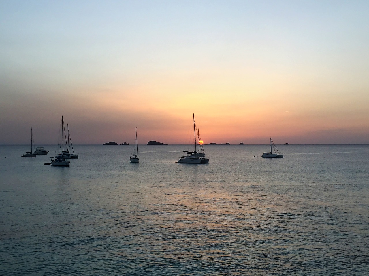 Image - sunset ibiza holiday sea ships