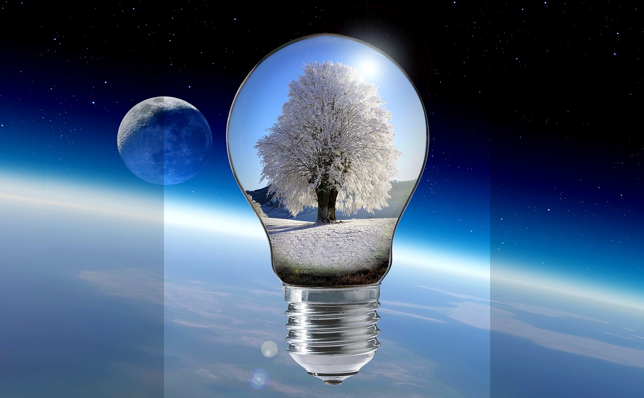 Image - light tree winter ice pear lamp