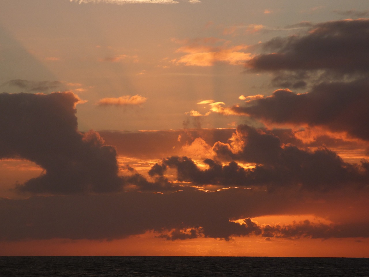 Image - sunset colors clouds sky