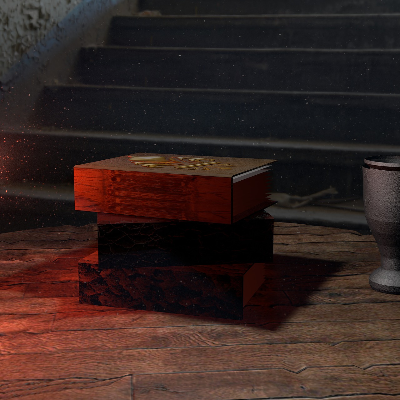 Image - books space candlelight old
