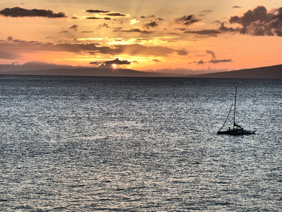 Image - sunset boat ocean