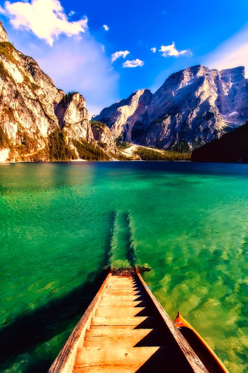 Image - lake mountains italy steps dock