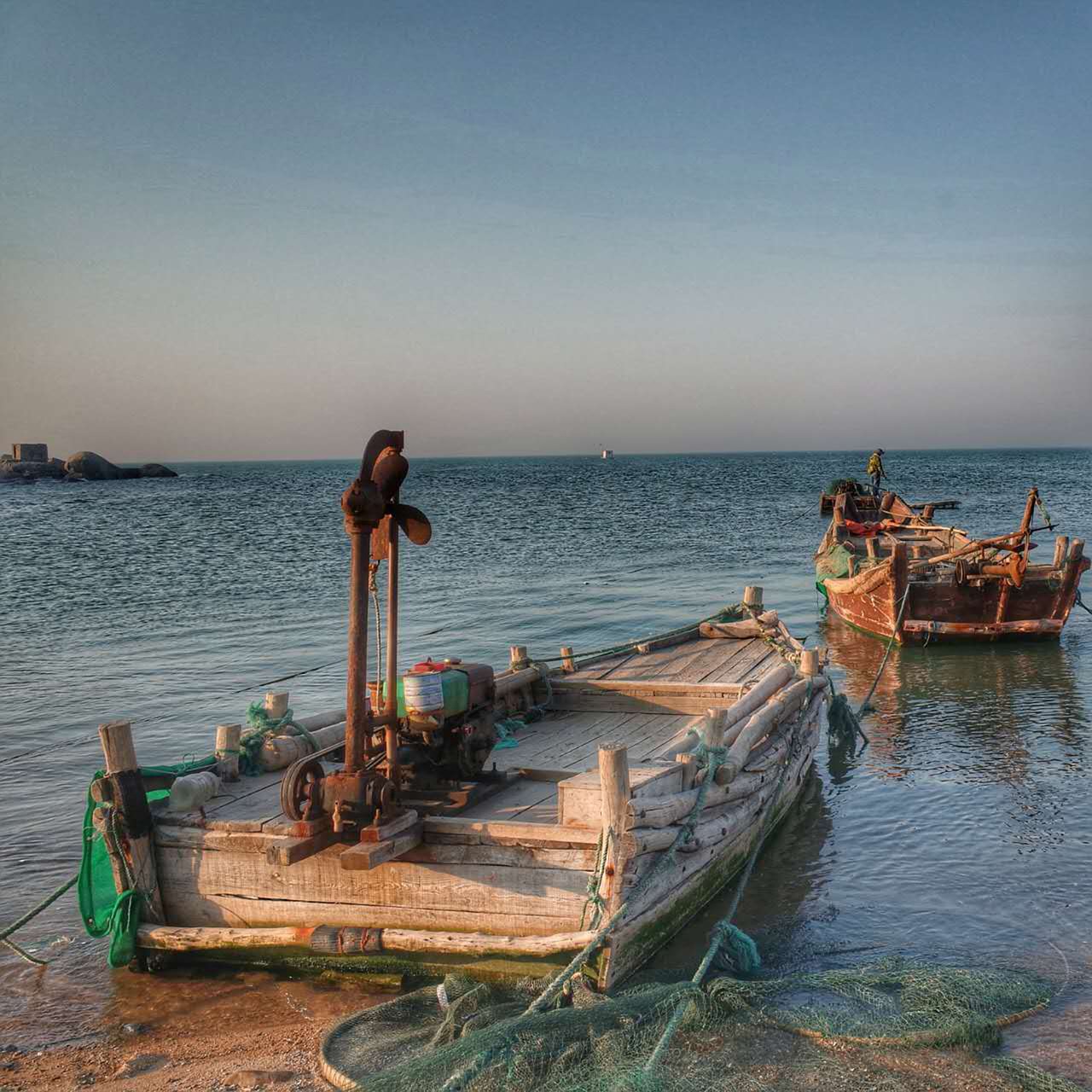 Image - fishing boats jimo sea view