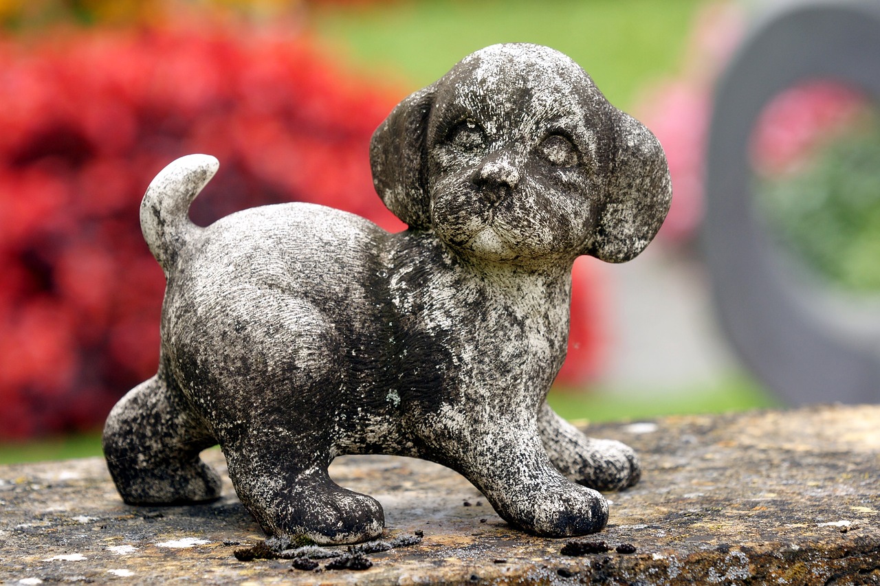 Image - dog sculpture stone art figure