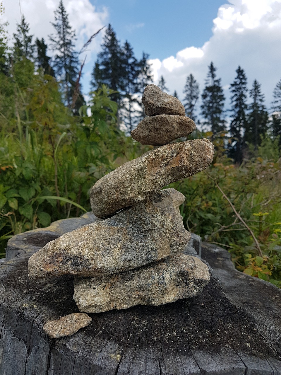 Image - stone nature stack art