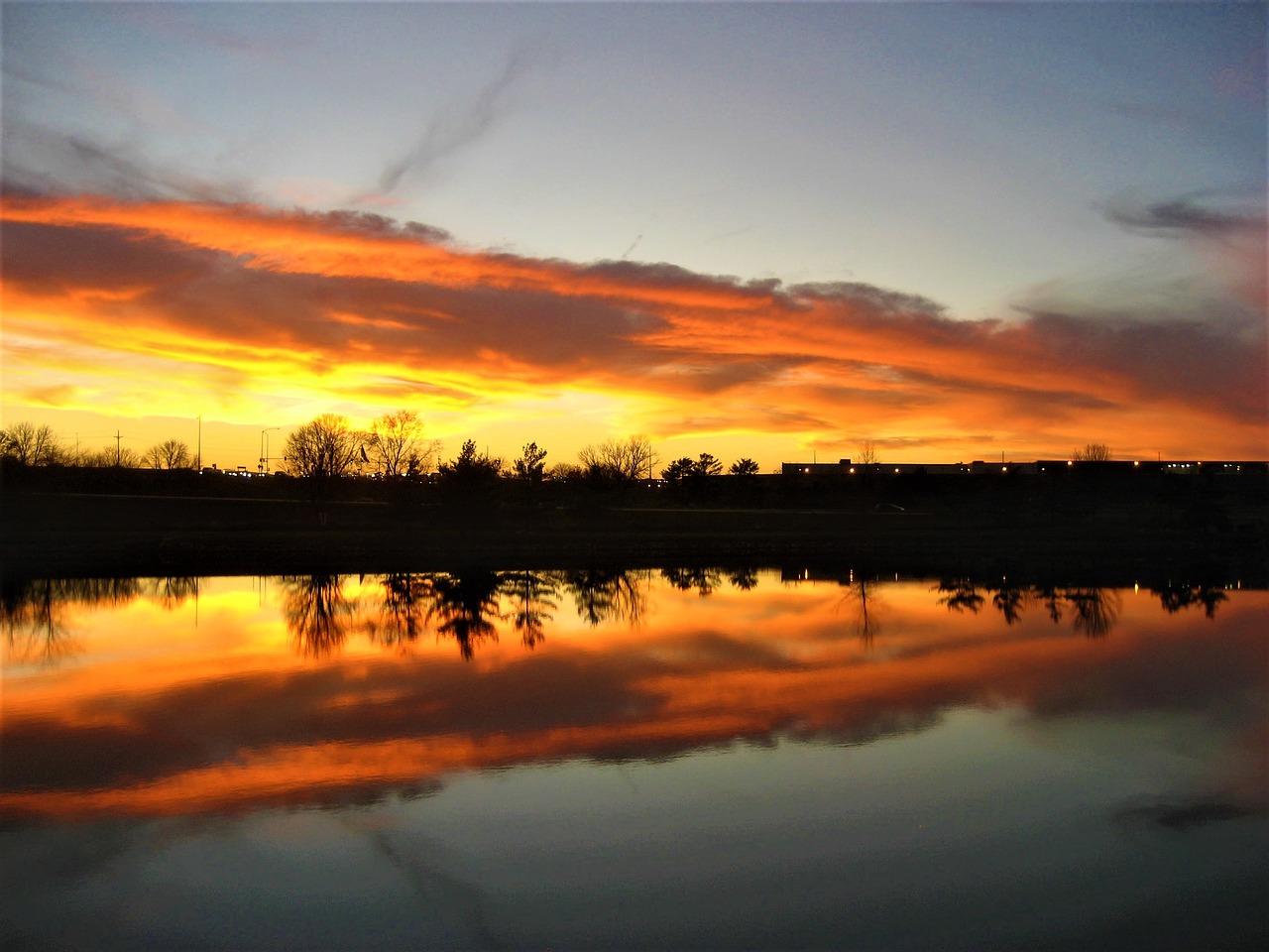 Image - sunset water reflection ankeny