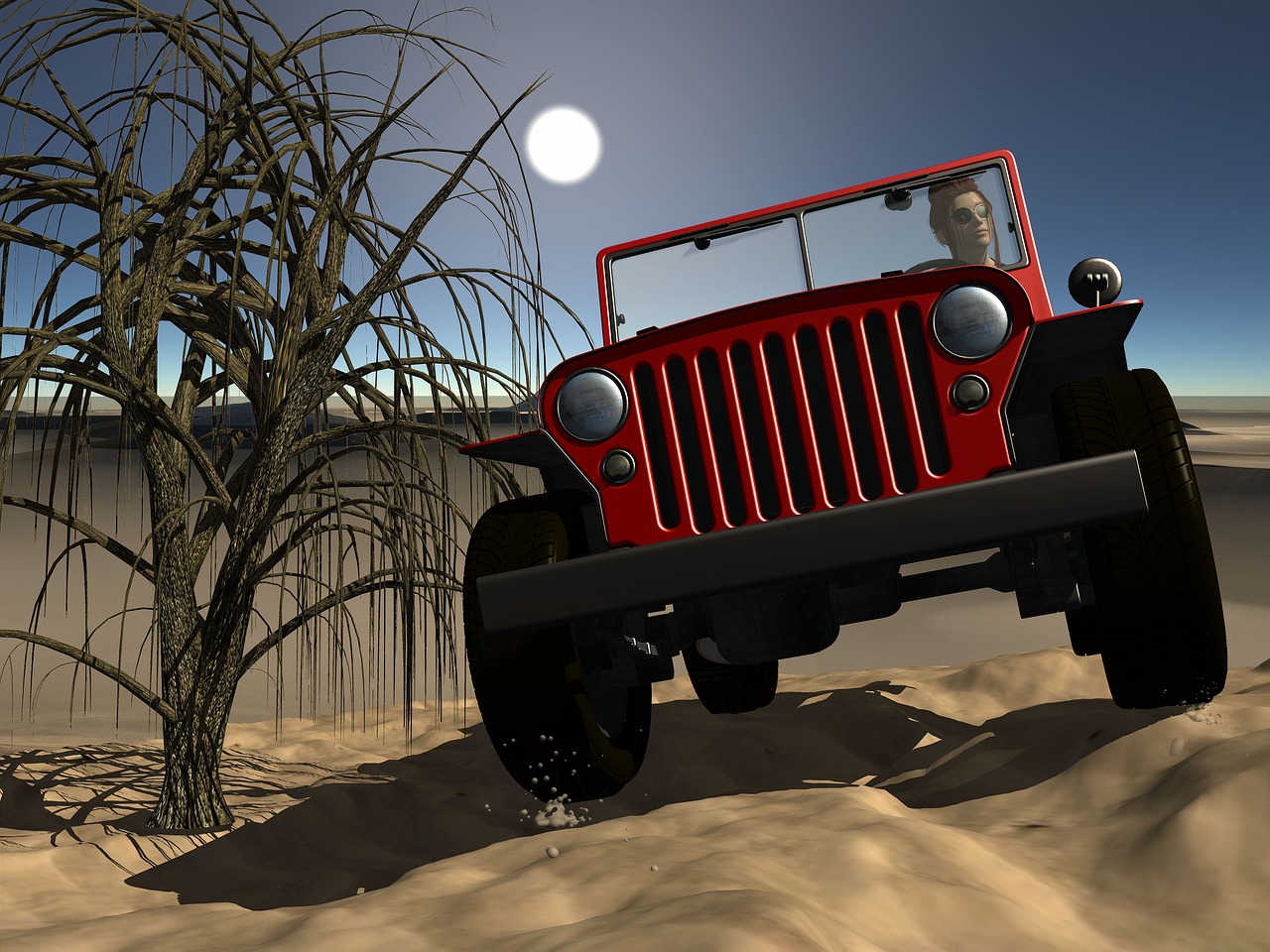Image - jeep desert landscape tree