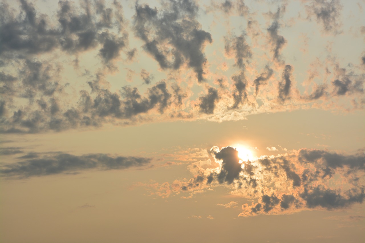Image - sun clouds cloudy sky light sunset
