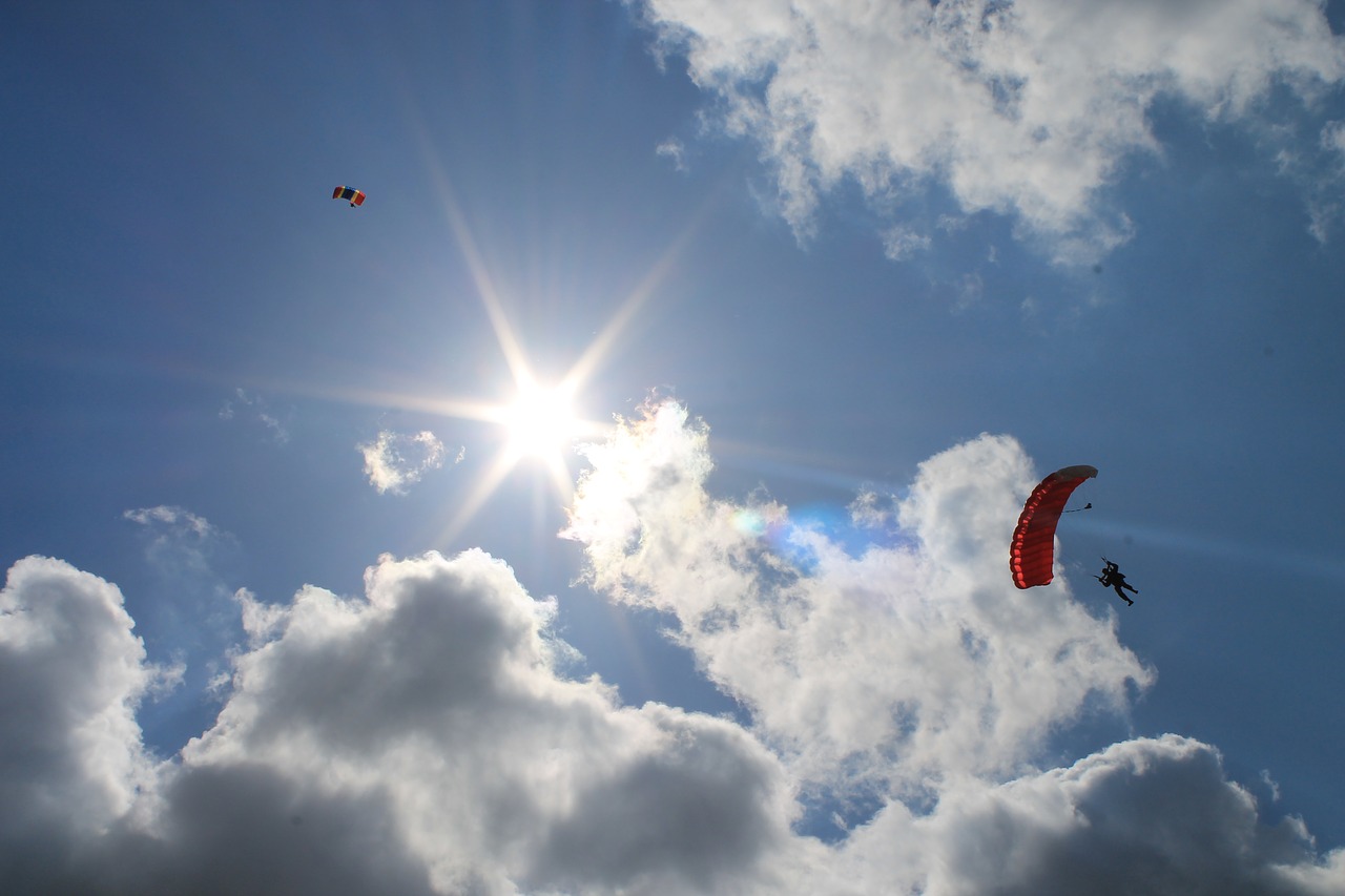 Image - parachute sky jumping float air
