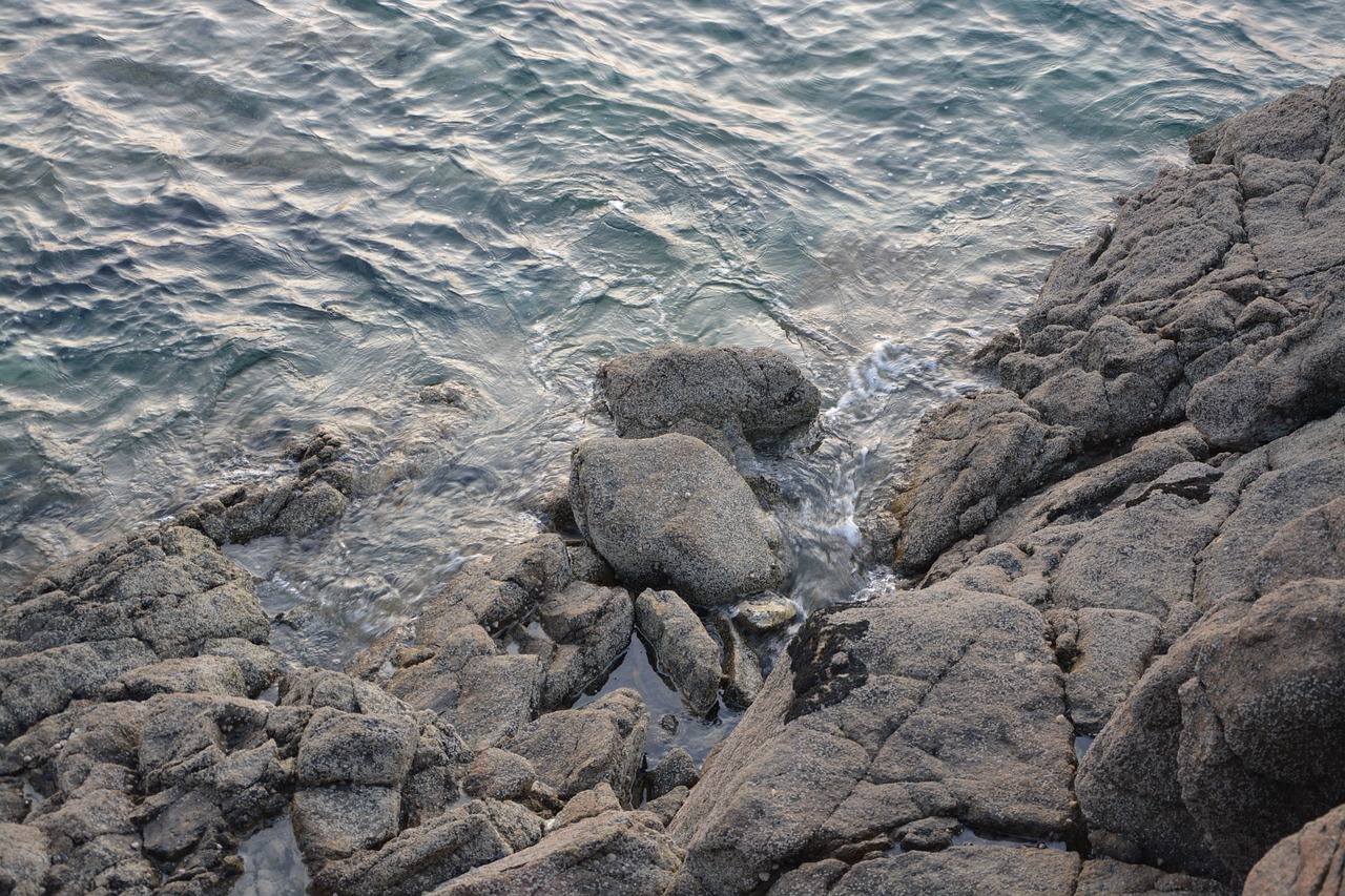 Image - rocks sea beach water dinard