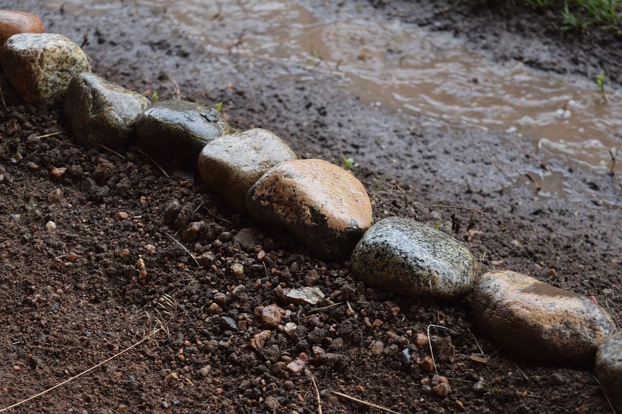 Image - rain rocks wet water nature stone