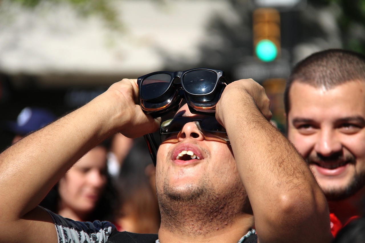 Image - solar eclipse watching sun sunlight