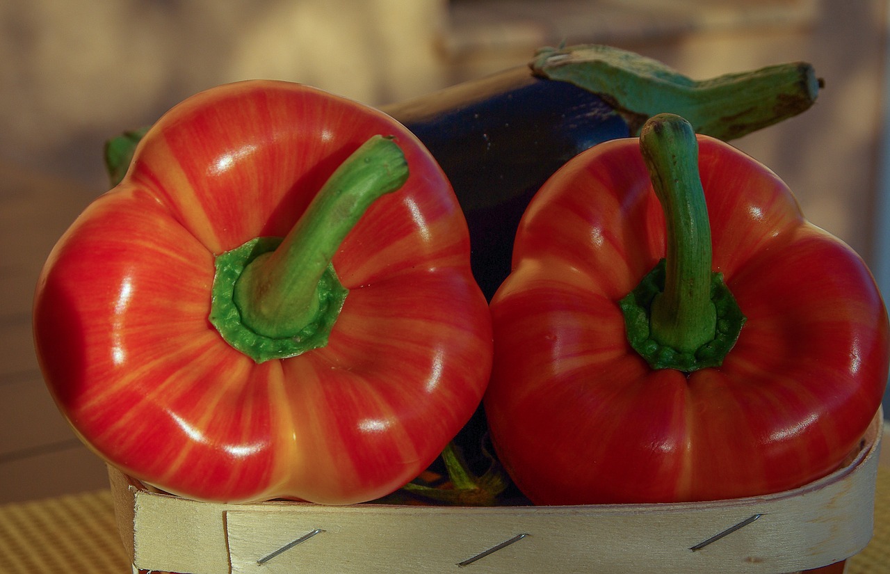 Image - peppers eggplant vegetables