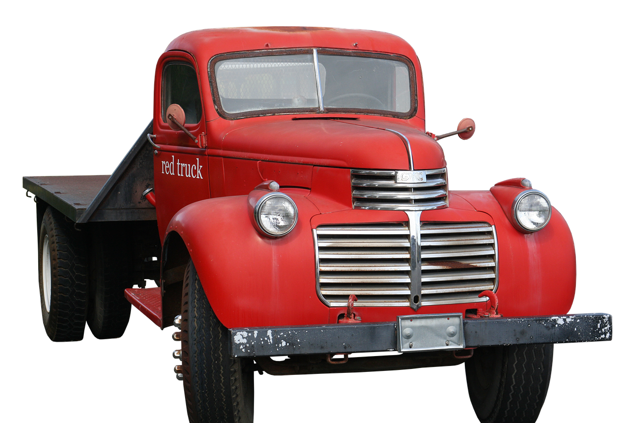 Image - truck pickup gmc red usa oldtimer