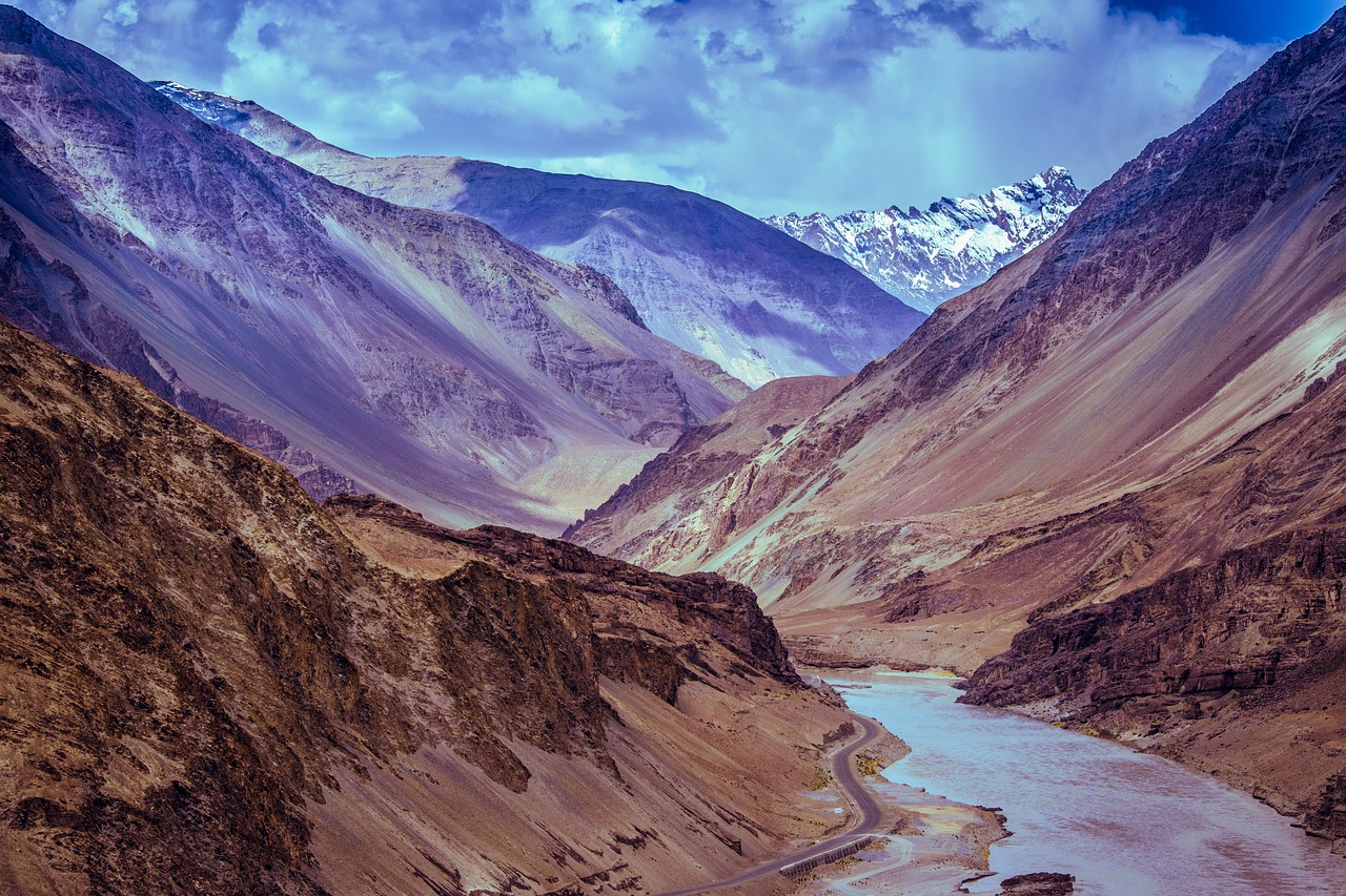 Image - mountains river leh ladakh india