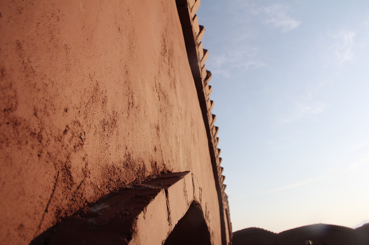 Image - red wall buddha sky