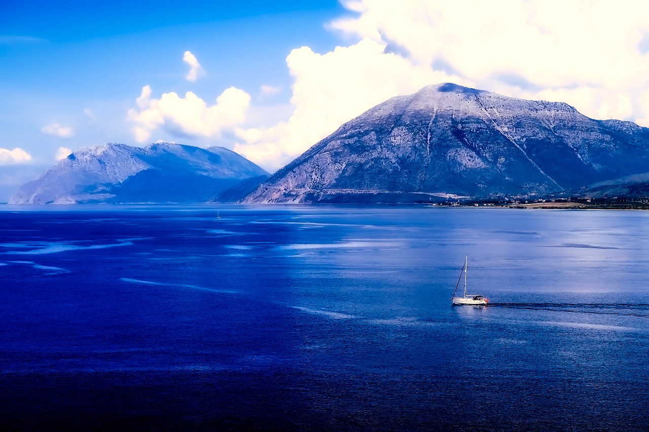Image - greece sea ocean mountains