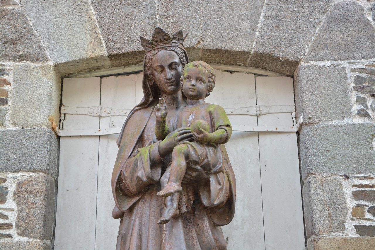 Image - statue holy virgin mary jesus