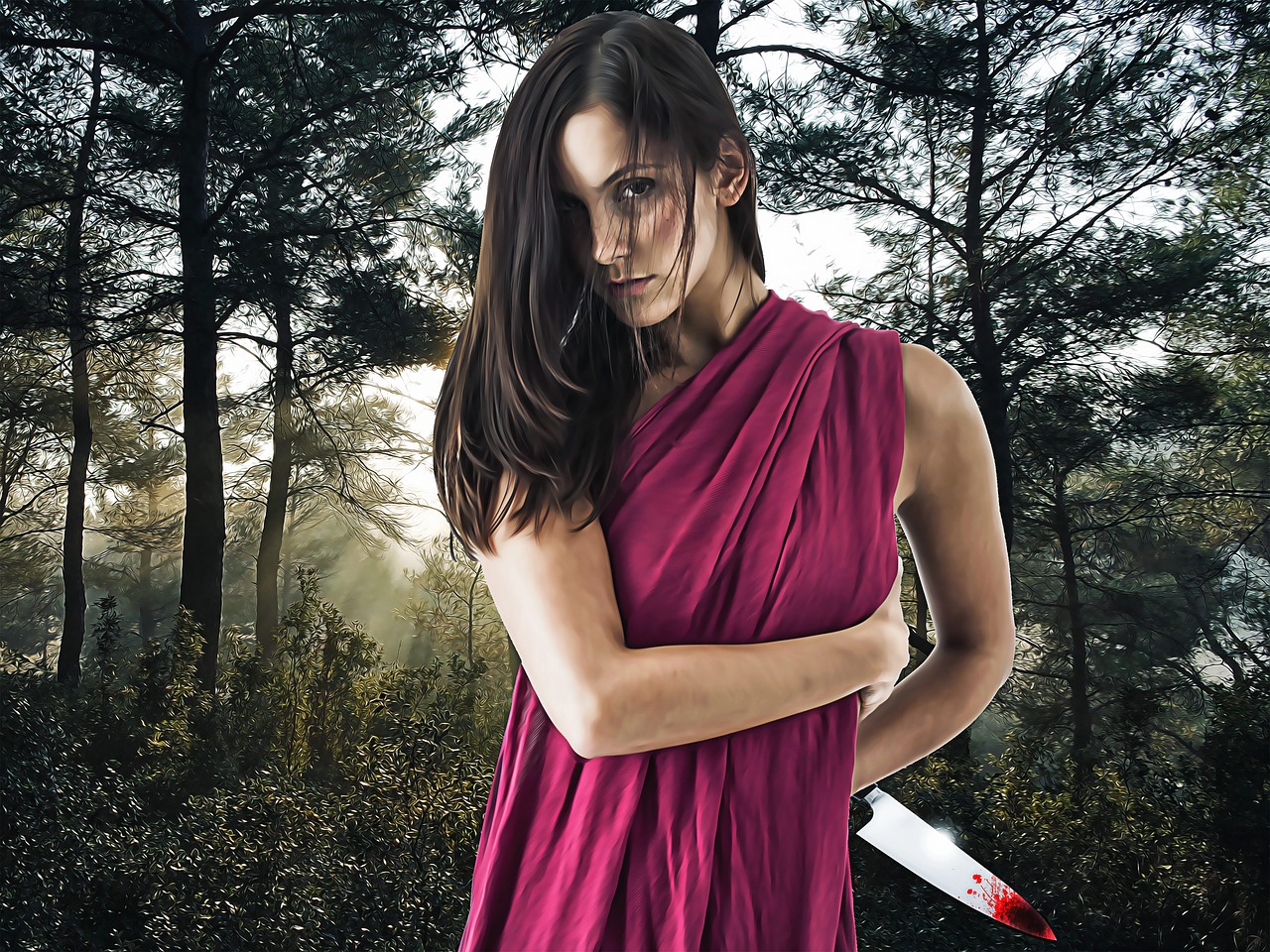 Image - woman female beauty model dark