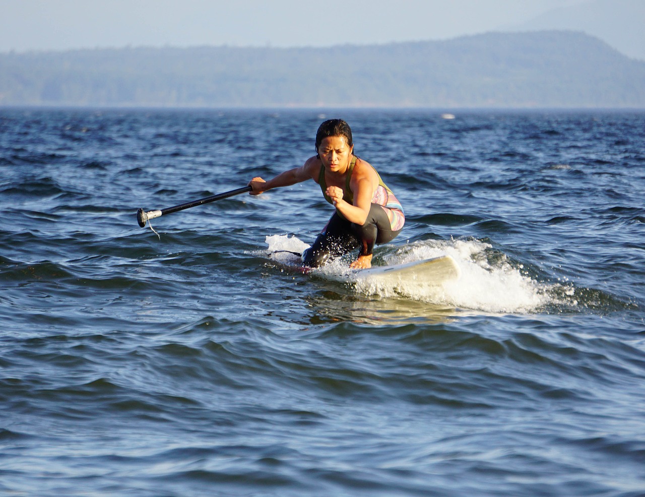 Image - surfer paddleboard water surfing