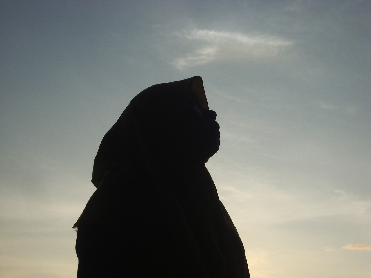 Image - silhouette sunrise human woman