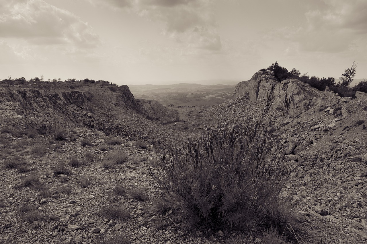 Image - stone mine sky blue clouds rock