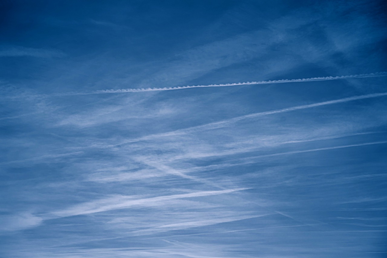 Image - sky condensation contrail aircraft