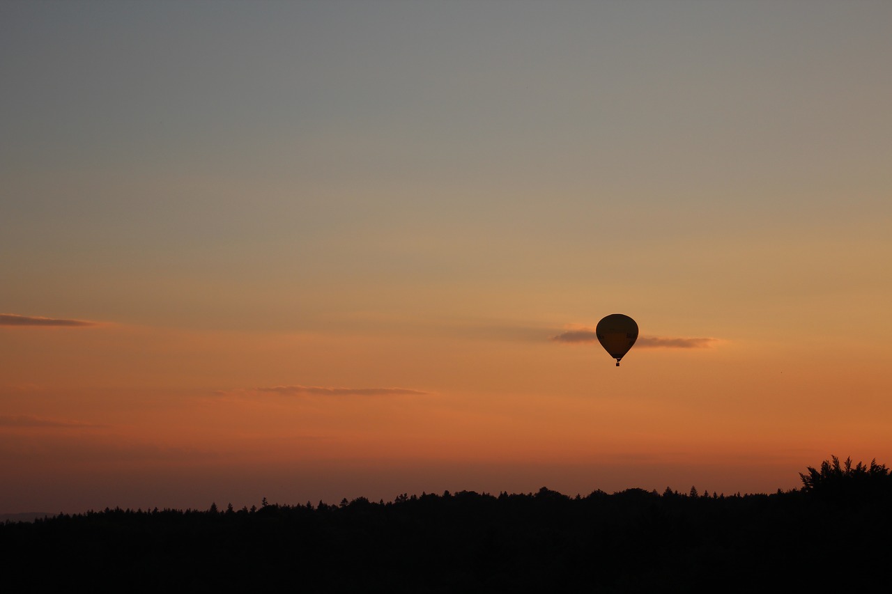 Image - sunset balloon hot air balloon