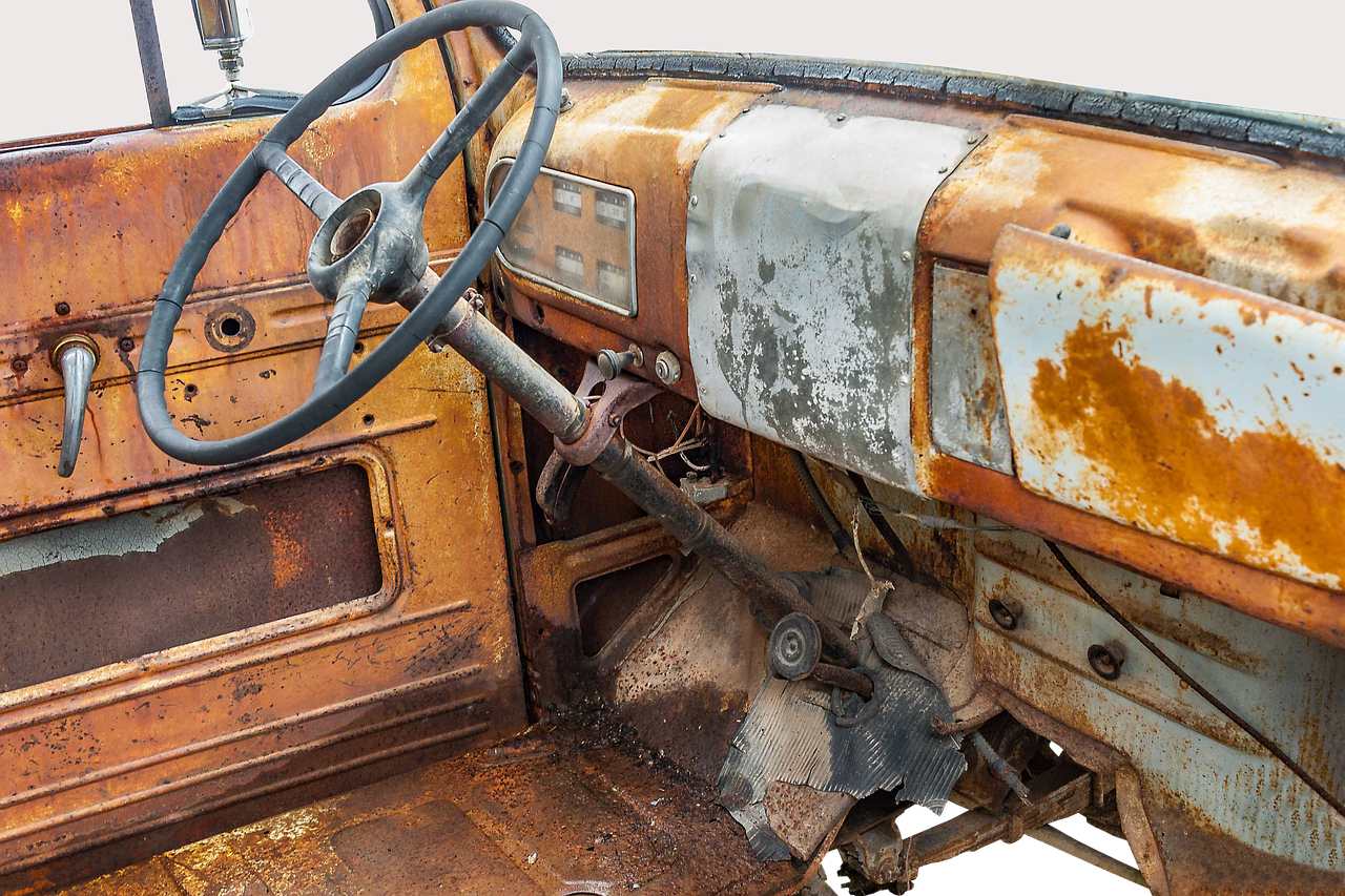 Image - auto scrap old rusted stainless