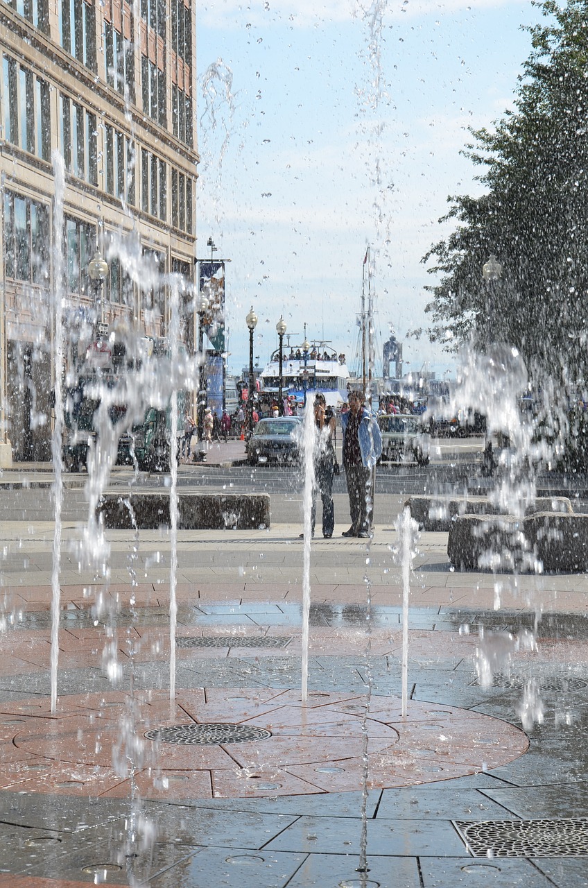 Image - fountain water boston water jet