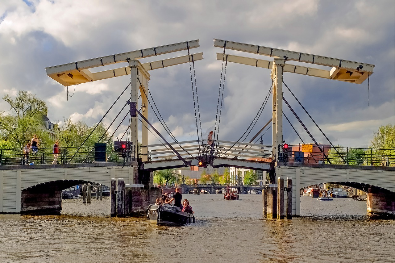 Image - bridge mobile bridge canal waterway