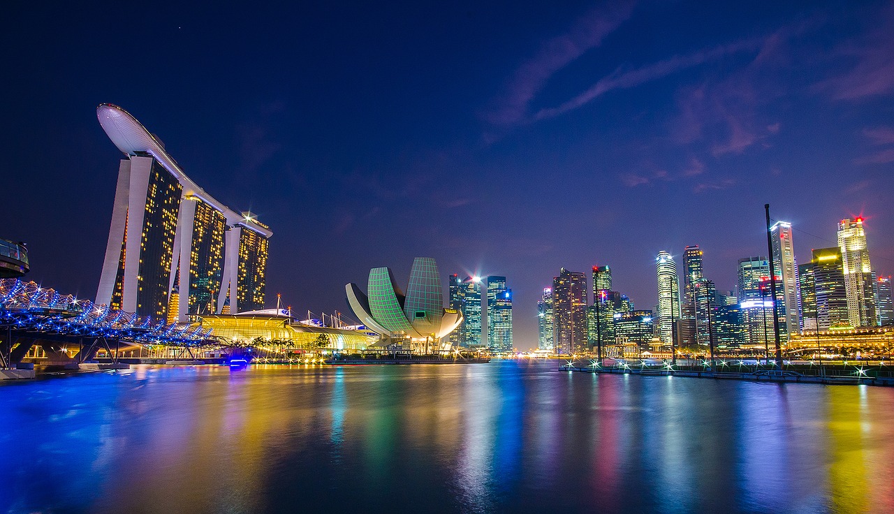 Image - singapore marina bay figure night