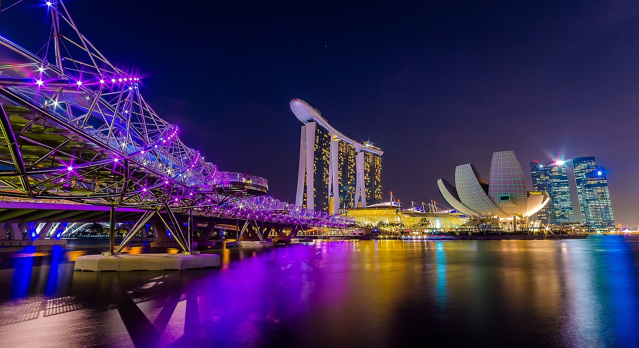 Image - singapore marina bay figure night