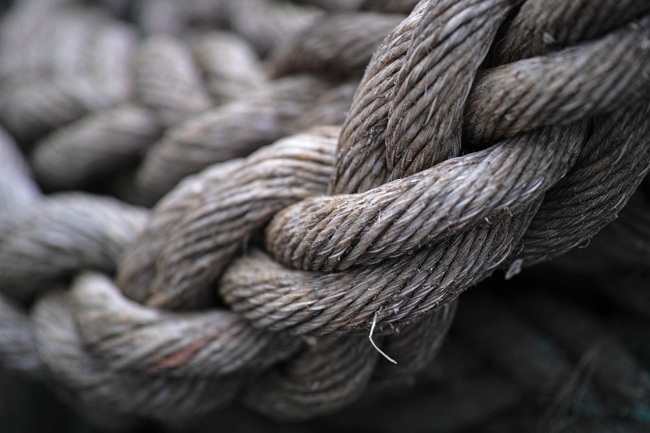 Image - rope grey old macro solid