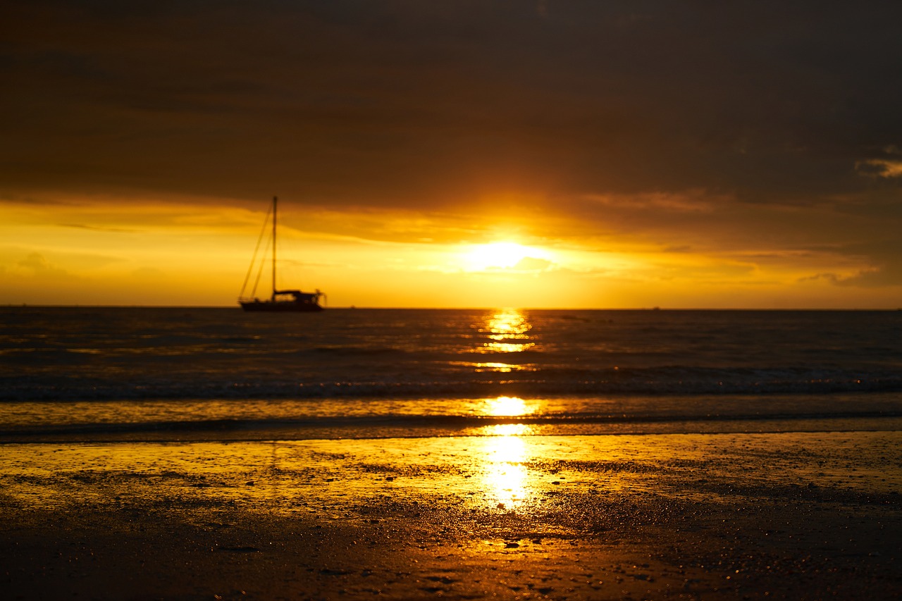 Image - solar beach light marine sunset