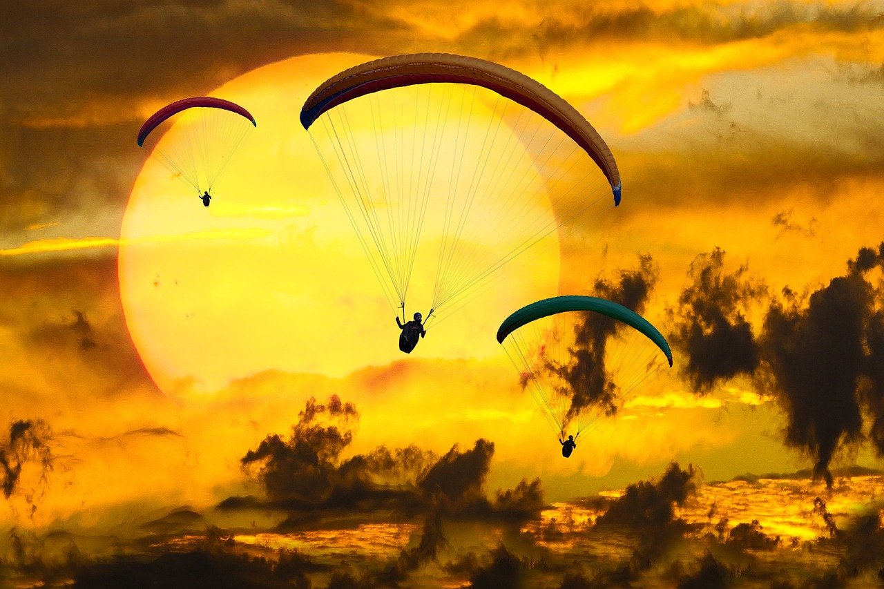 Image - emotions adventure fly parachute