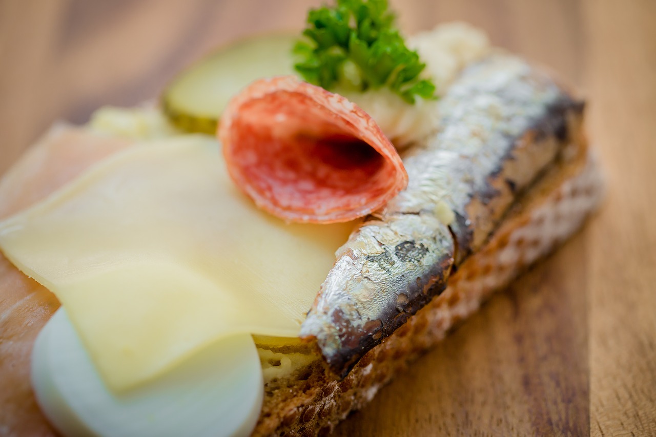 Image - sardine cuts bread occupied cheese