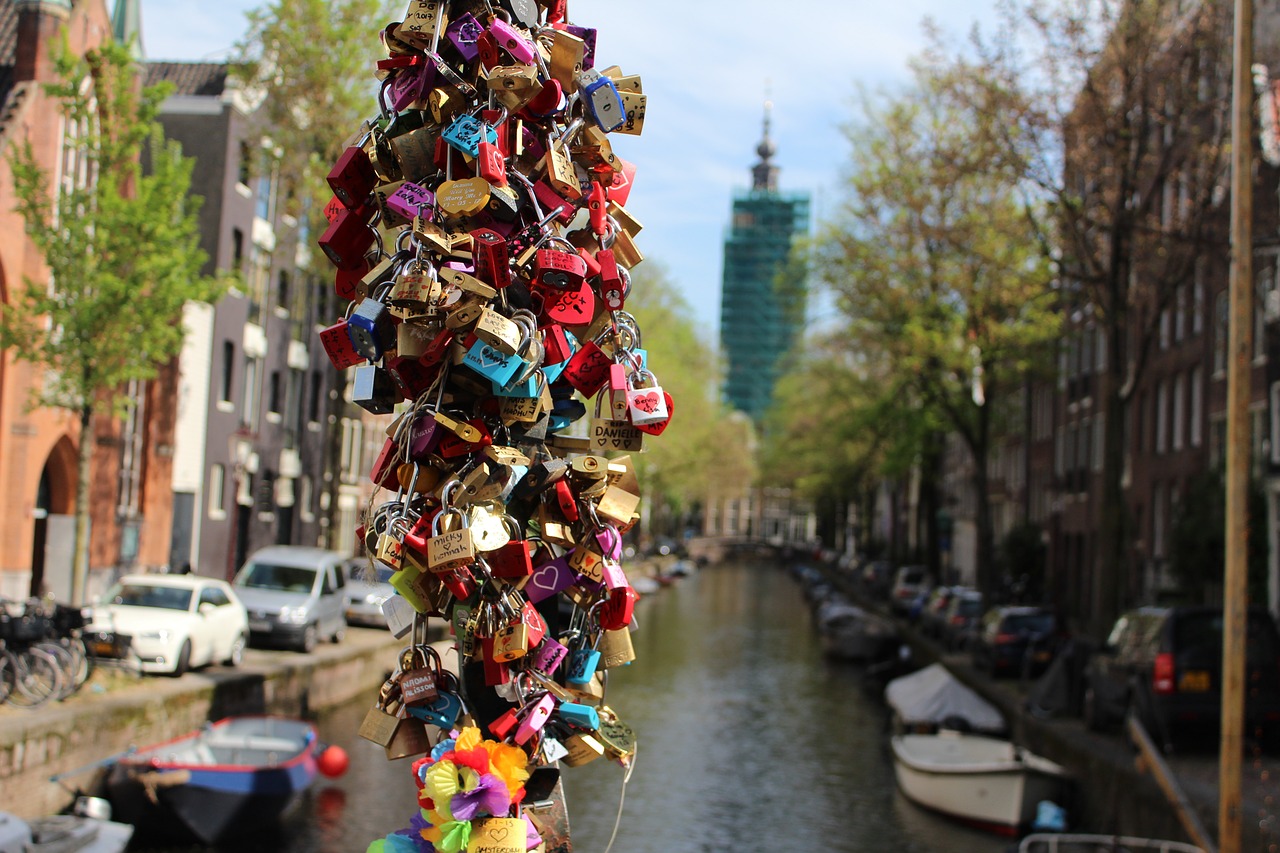 Image - amsterdam bridge padlocks