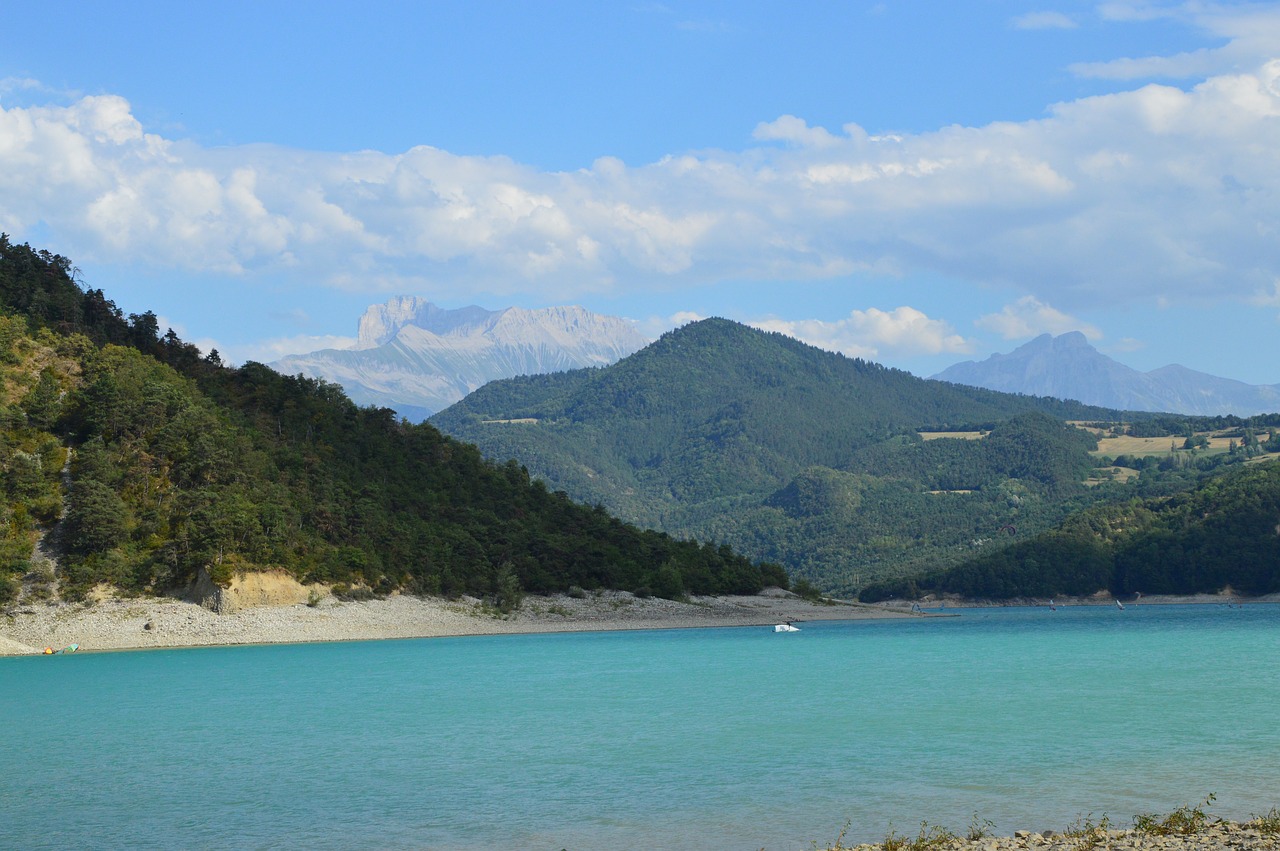 Image - lake dam monteynard isère mountain