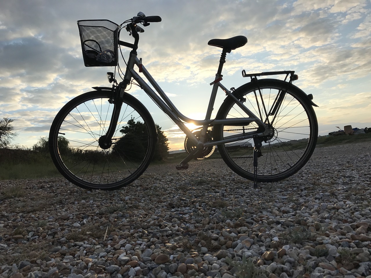Image - cycle beach sunset bicycle bike