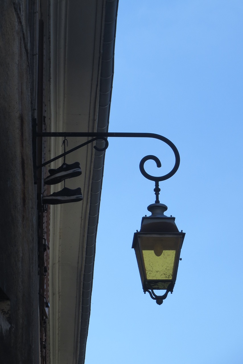 Image - france lamppost shoes city