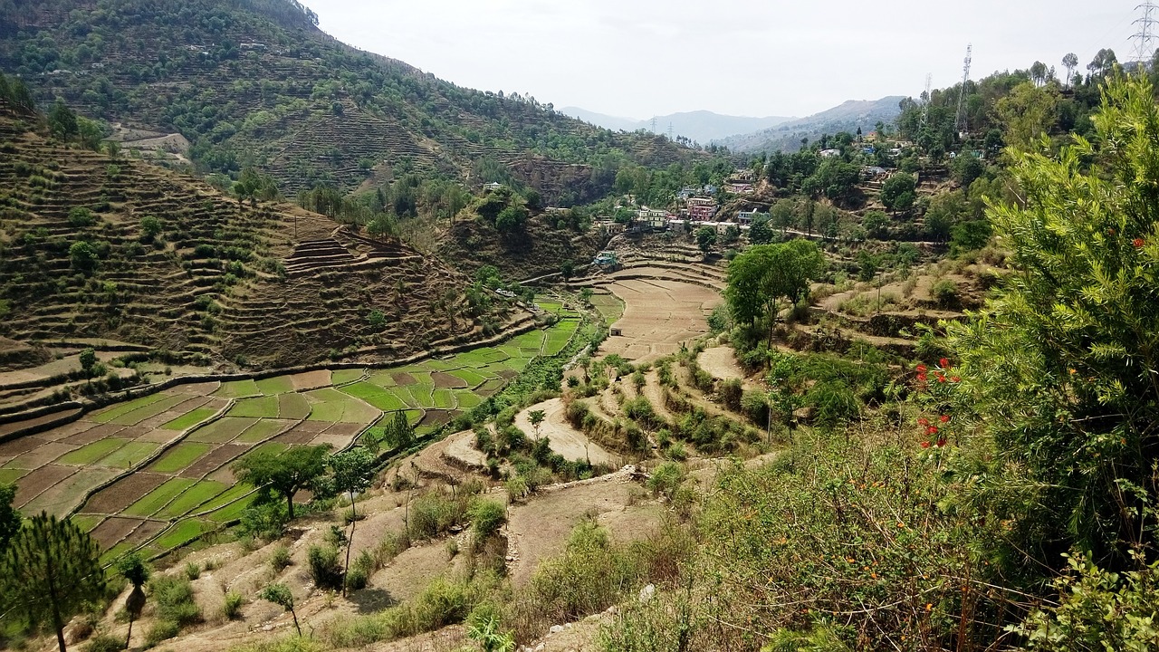 Image - indian village hills nature travel