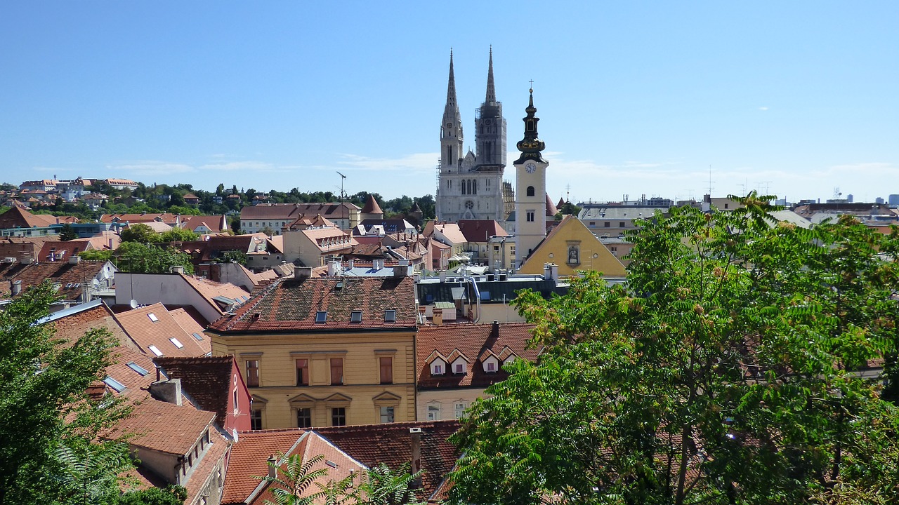 Image - zagreb croatia rooftops old city