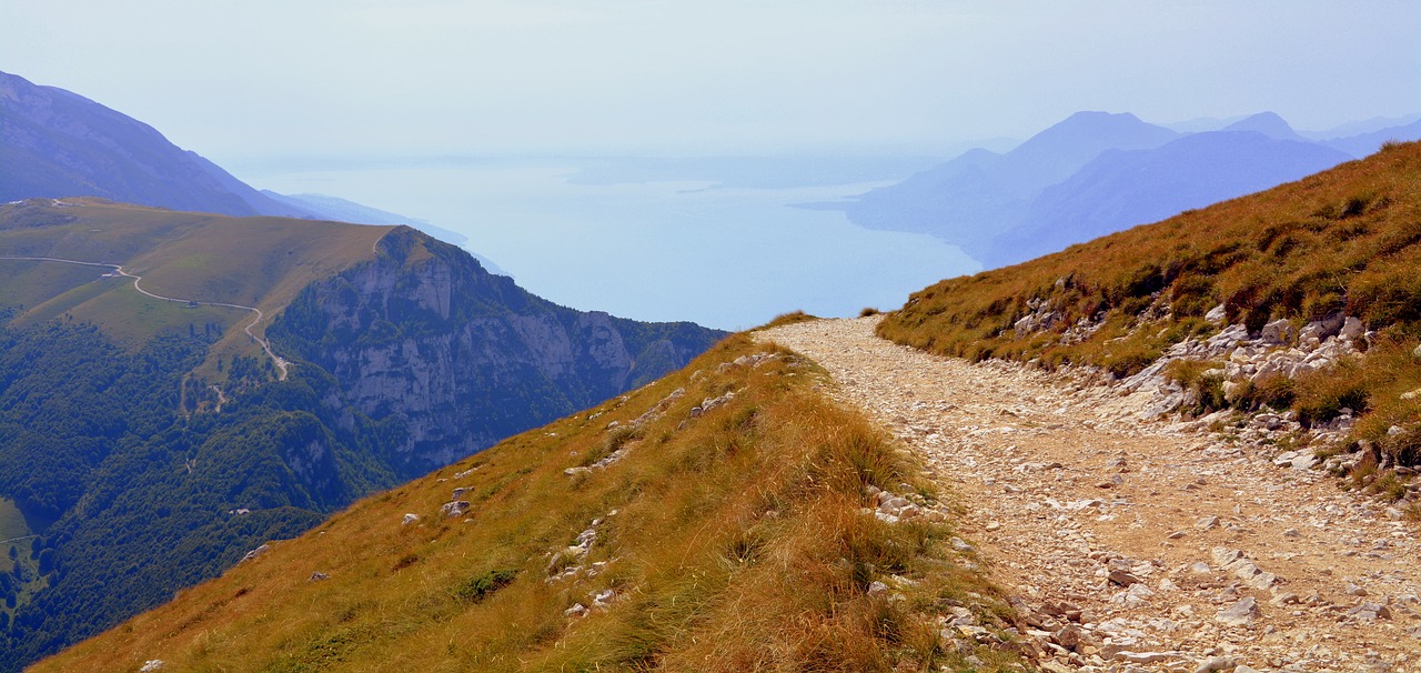 Image - trail landscape lake mountain