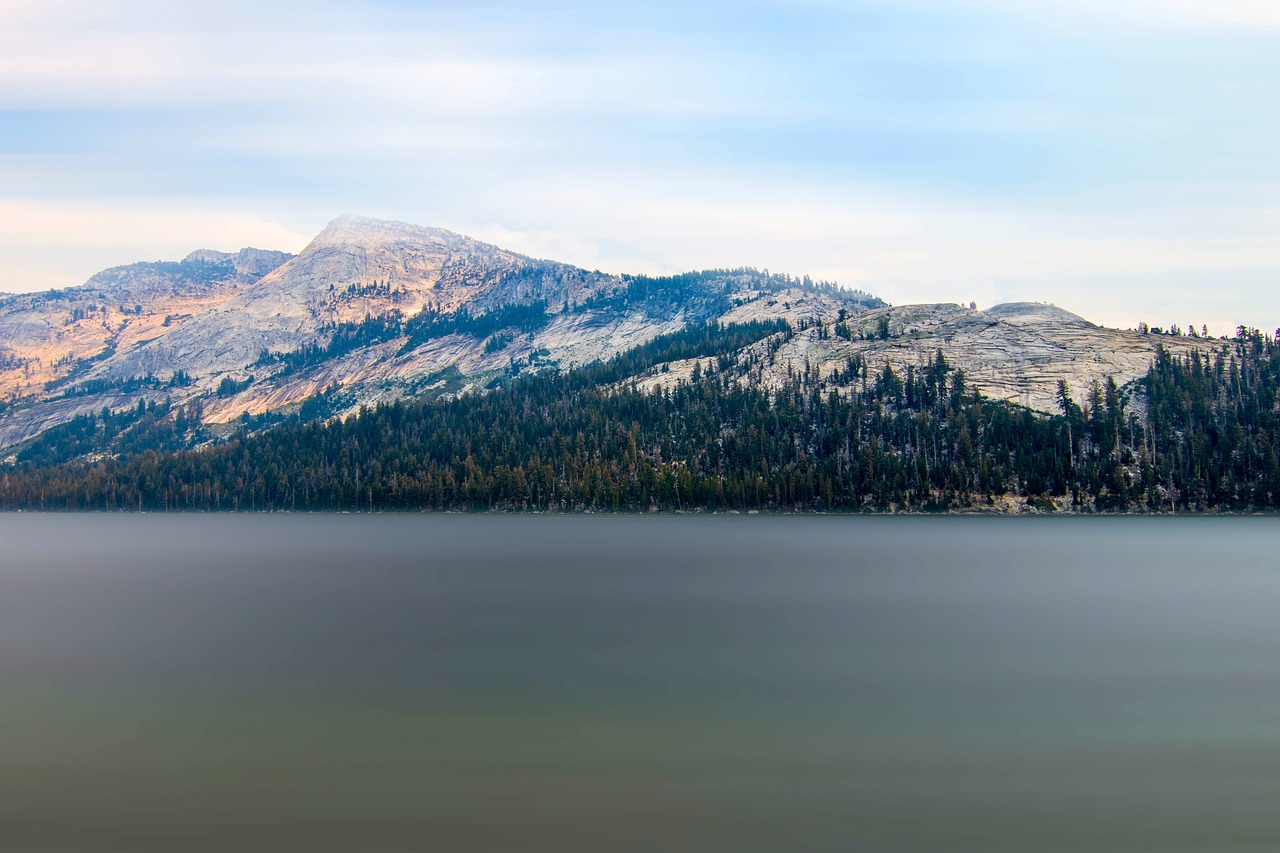 Image - yosemite lake mountains landscape