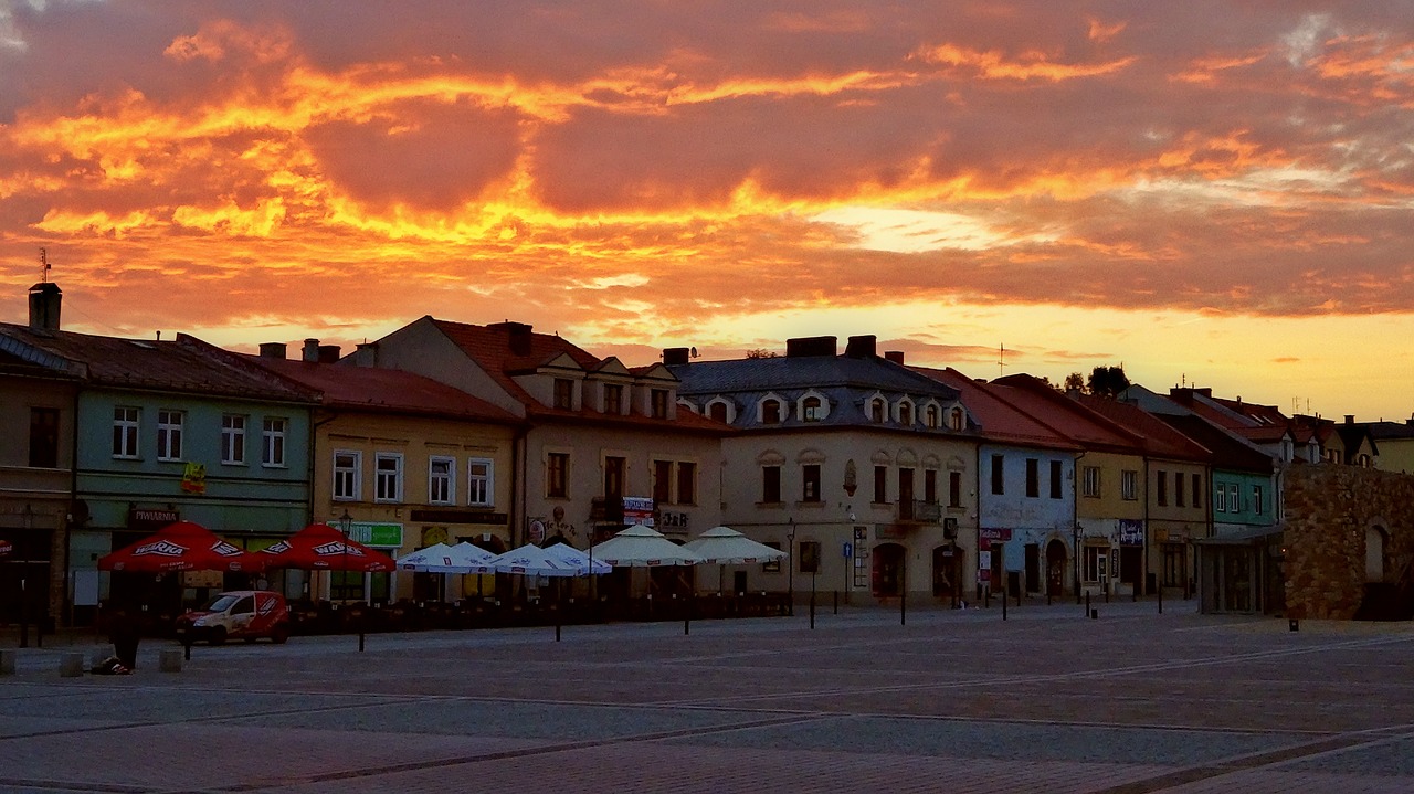 Image - sunset landscape sky colors poland