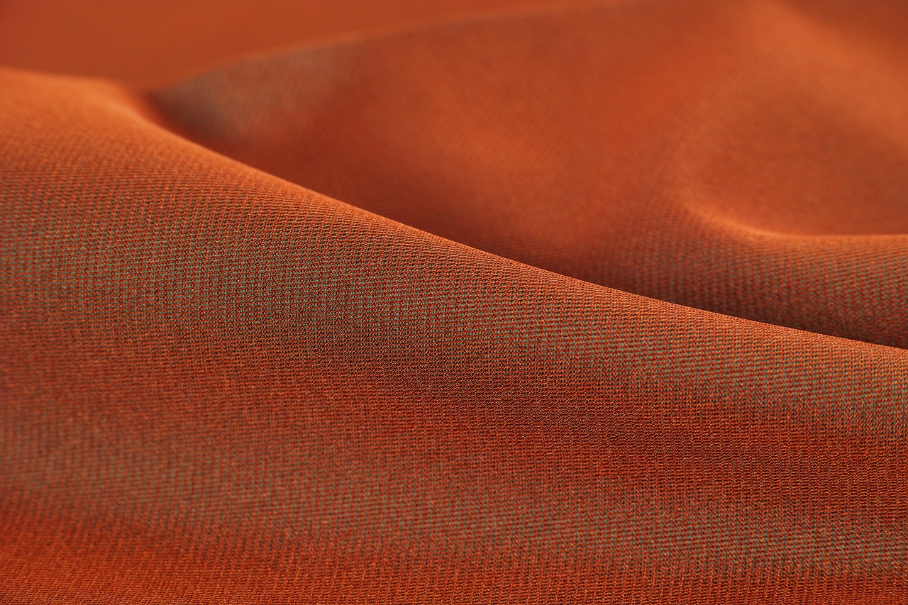 Image - orange red colors fabric abstract