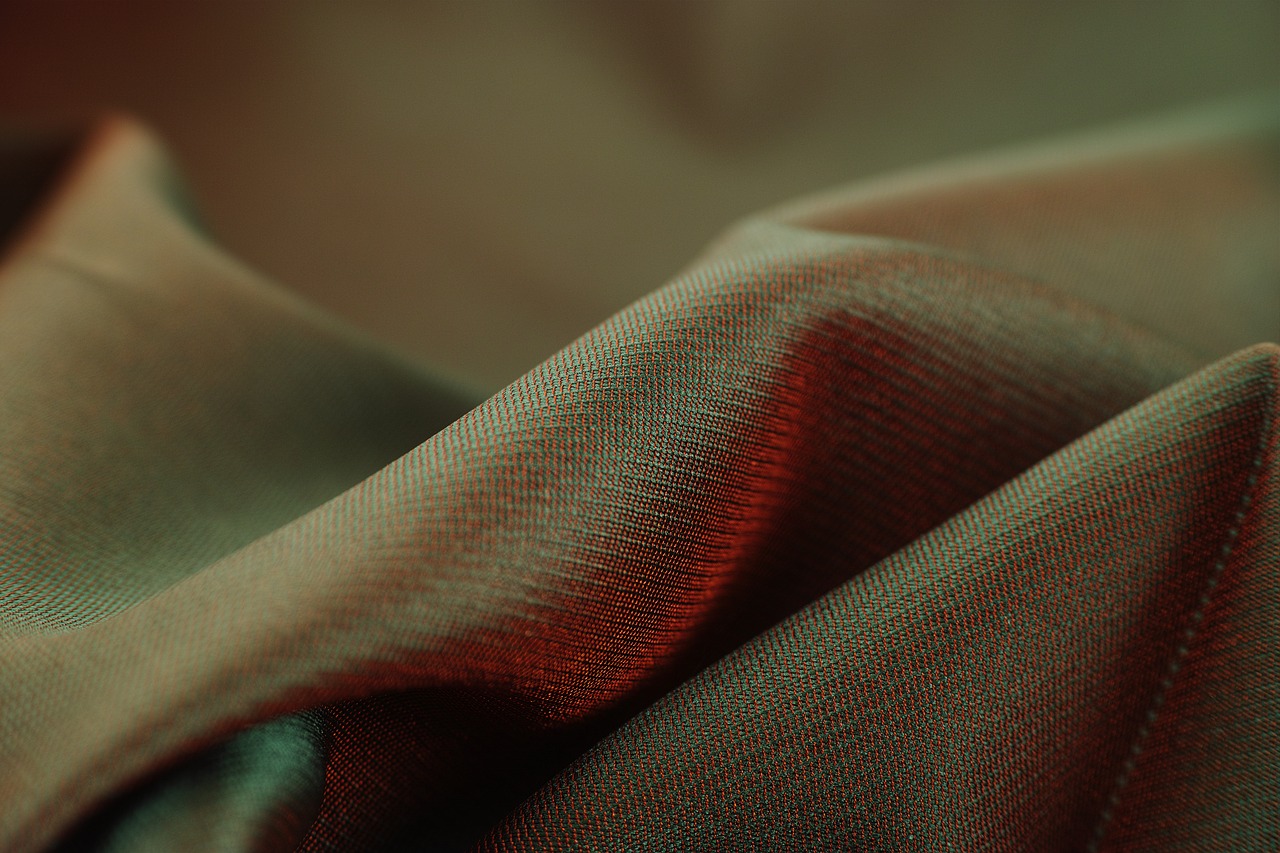 Image - green red colors fabric abstract