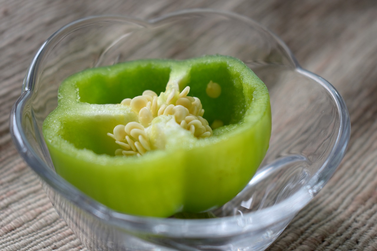 Image - capsicum bell pepper green sliced