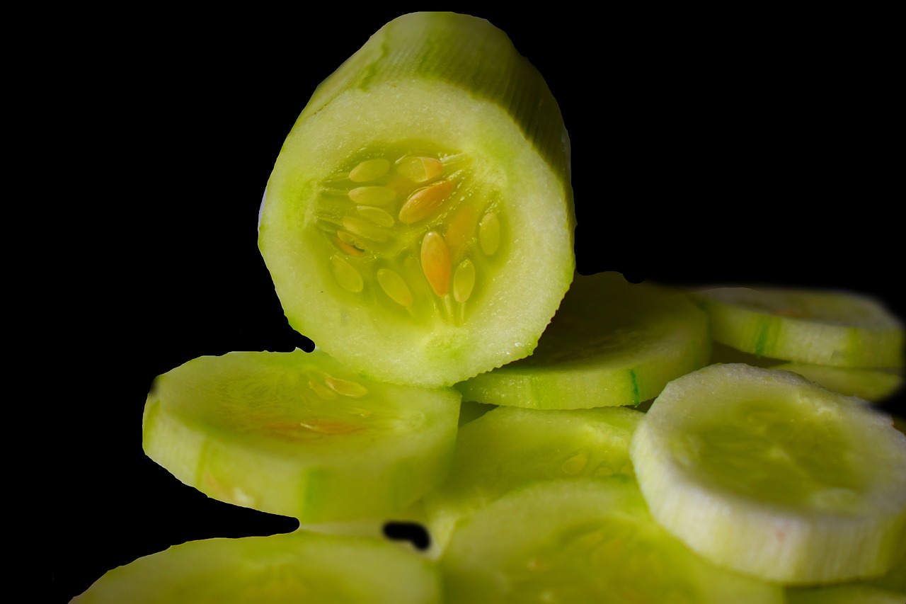 Image - cucumber green salad sliced